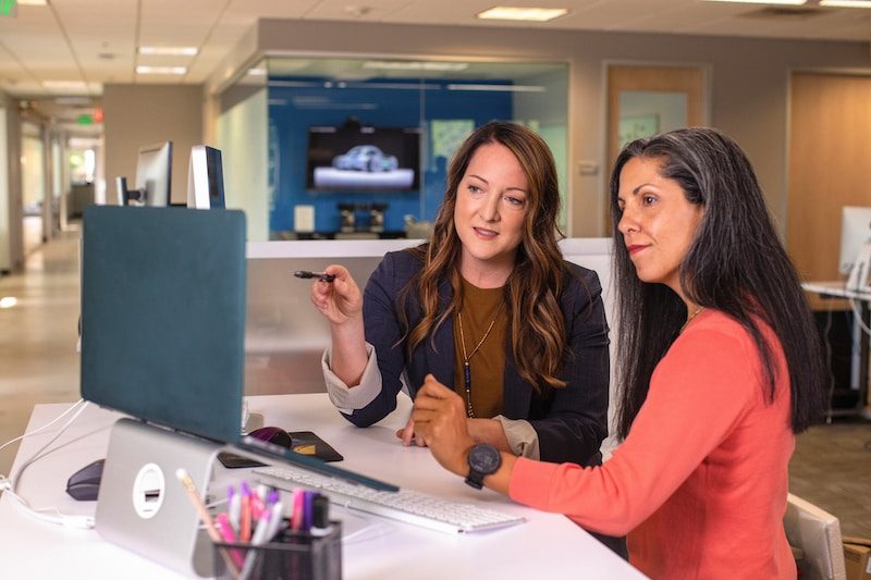 Women explaining about Mortgage 
